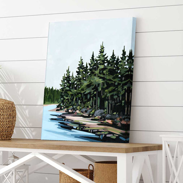 CANVAS PRINT Beyond the Forest Edge Painting Big Wall Art Print on