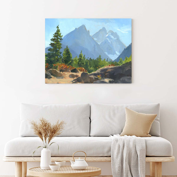 Late Autumn in the Tetons - Mountain Painting by Emma Kelly | Art Bloom ...