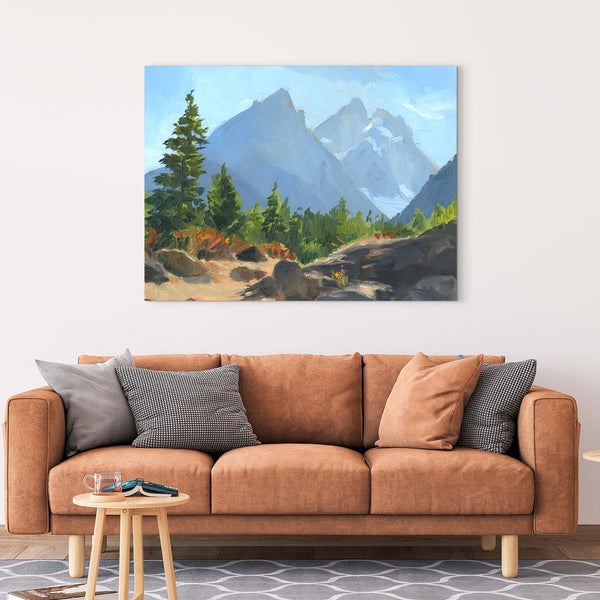 Late Autumn in the Tetons - Mountain Painting by Emma Kelly | Art Bloom ...